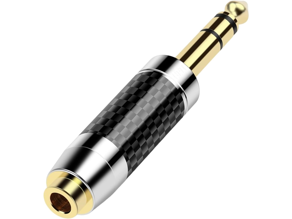Convertidor De Sonido Chapado En Oro De 6,35 Mm A 2,5,3 Y 4 Para Micrófonos Y Auriculares.