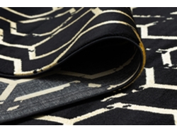 Alfombra Gloss Moderno 407C 86 Elegante, Glamour, Art Deco Negro / Oro (240 x 330 cm)