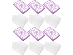 Juego de 6 cajas de plástico reutilizables que absorben la humedad, recipientes vacíos con tapa. SFUSHOS