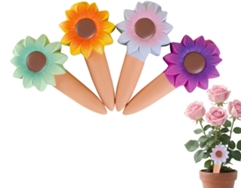 Estacas De Riego Para Plantas, Girasol De Terracota Para Uso Interior Y Exterior, Estacas De Autorriego Para Plantas De