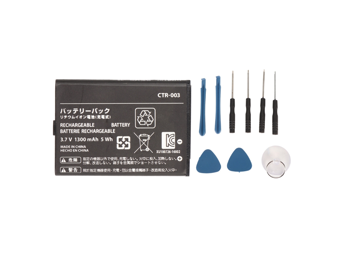 Batería De Repuesto Ctr 003 De 1300 Mah Para 3ds, 2ds Y New 2ds Ll Con Kit De Herramientas De Reparación.