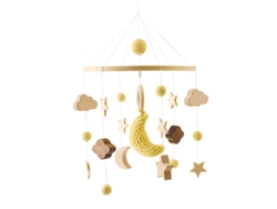 Cuna de madera estilo estrella, cuna con campana, cama Cuich