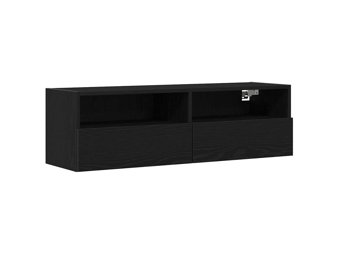 Mueble de TV de pared de roble negro 100x30x30 cm MAISON EXCLUSIVE