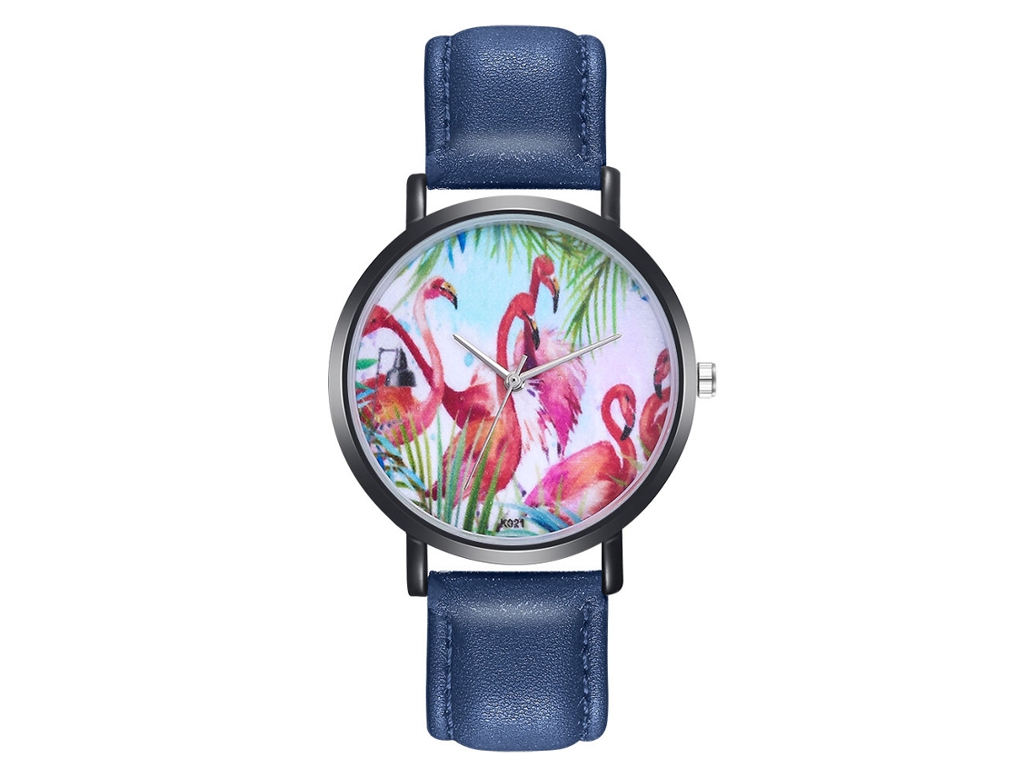 Reloj De Pulsera De Moda Para Mujer Con Correa De Piel Sintética Y Esfera Redonda, Movimiento De Cuarzo Analógico (azul).