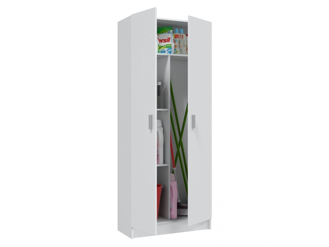 Armario multiusos 2 puertas 3 zonas Blanco 73 x 180 x 37cm cm