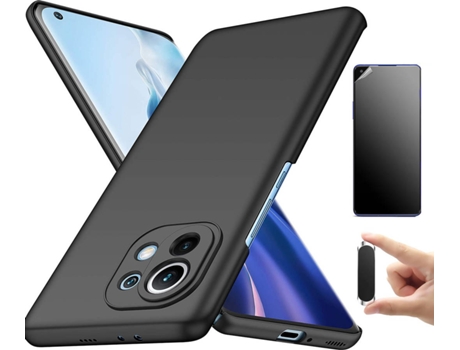 Kit Carcasa, Protector y Soporte Xiaomi Mi 11I 5G Ultimatte Turtleshell Negro