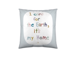 Funda cojín estampado sin relleno 40x40 cm algodón extra suave fabricado en España Save the Earth HACIENDO EL INDIO