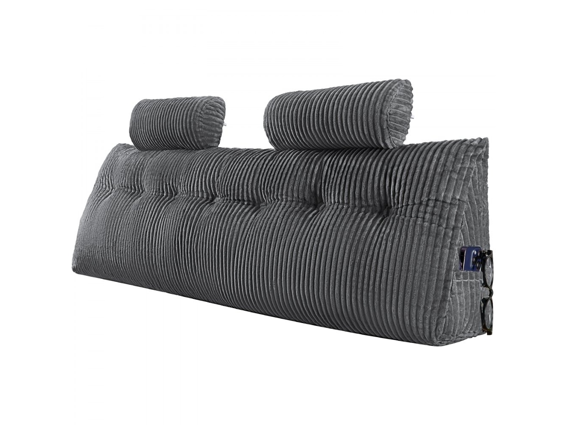 Juego de almohadas para cabecera de terciopelo tamaño king con fundas Tekmaquinas