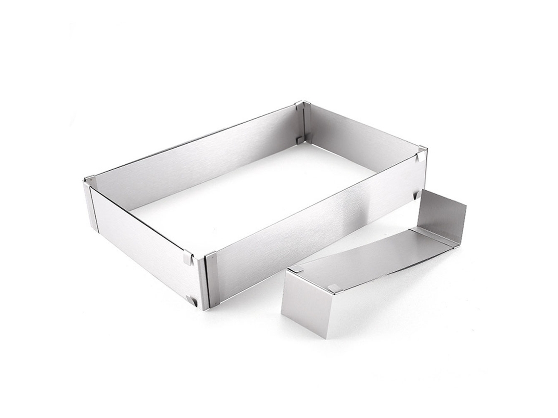 Molde para pasteles ajustable para cocinar tú mismo, construcción de acero inoxidable que garantiza durabilidad y superficie antiadherente para hornear y servir fácilmente.