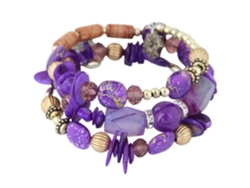 Pulsera vintage para mujer con cuentas de turquesa y cristales sintéticos. Ideal para estudiantes. Nostalgia88