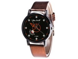 Reloj Analógico De Cuarzo Con Correa Pu Para Mujer Zhoulianfa (café)
