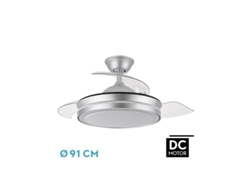 Ventilador DC Esparta Plata 72W 3 Aspas FABRILAMP
