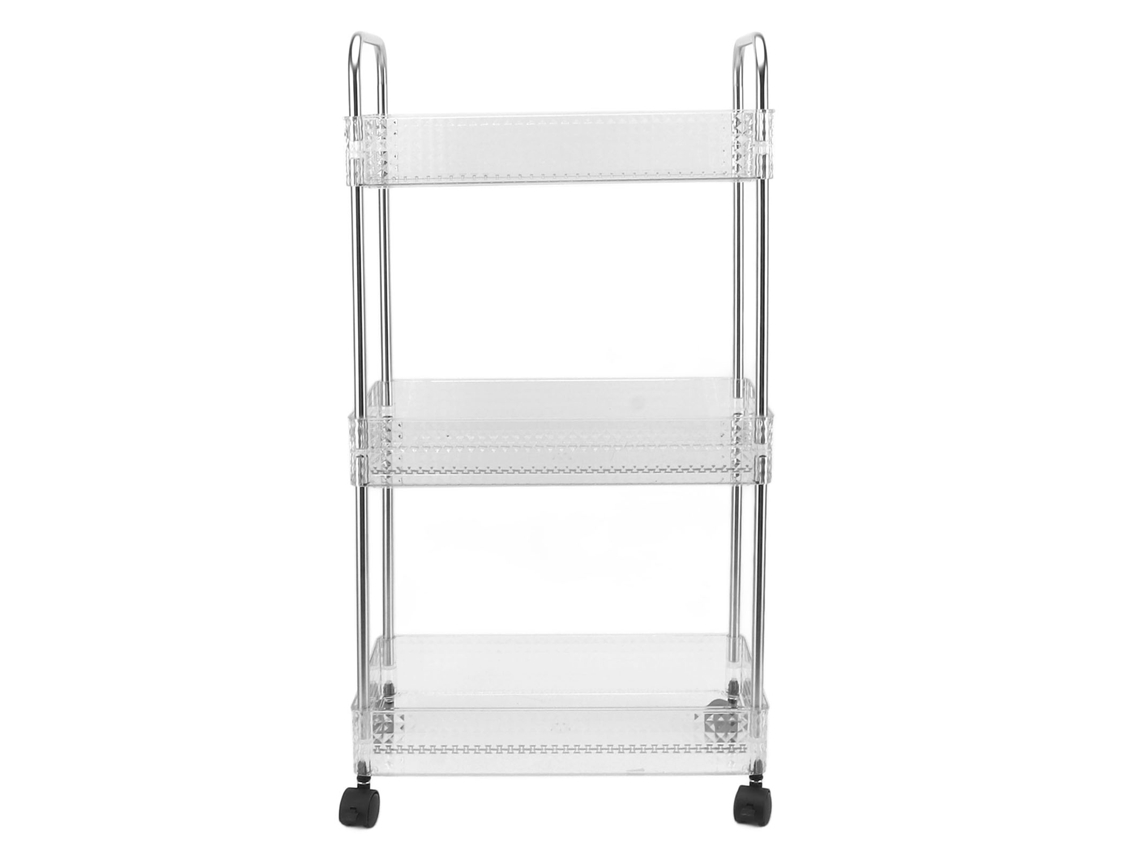 Estantería Móvil Multifuncional De 3 Niveles Para Almacenamiento En Cocina, Baño Y Espacios Reducidos.