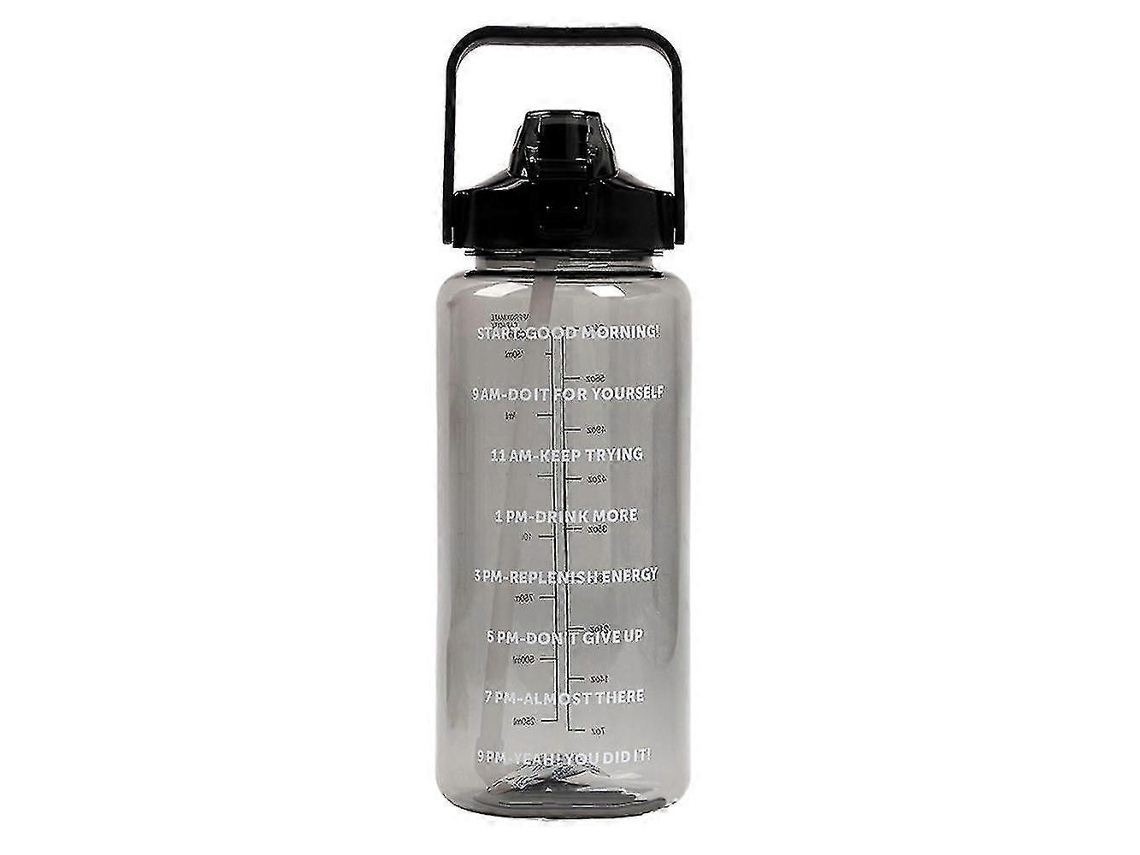 Botella De Agua Deportiva Motivacional De 2l Con Pajita De Plástico. Rosewell