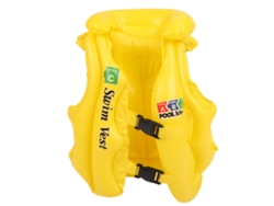 Chaleco Salvavidas Inflable Para Niños De 3 A 5 Años Con Cinturón Ajustable, Pvc