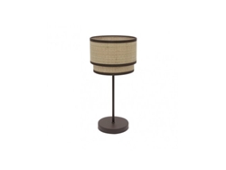 Lámpara de mesa Alto Roque 1xe27 Natural/marrón 60x30x30 cm Fabrilamp