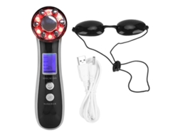 Instrumento de belleza multifuncional con terapia de luz fotónica, radiofrecuencia, electroestimulación muscular y rejuvenecimiento de la piel.