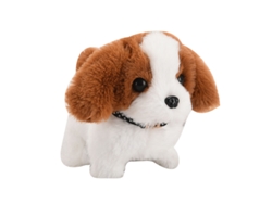 2026-perro Peluche Eléctrico Simulado Con Caminar, Cola Moviéndose Y Ladrido, Raza San Bernardo Marrón, 18x14.5x13.5cm