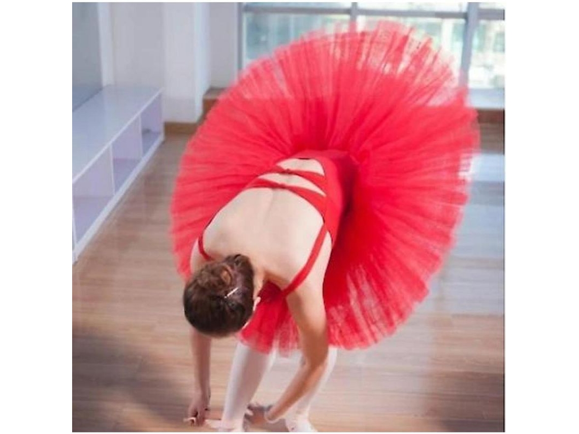 Tutú Profesional De Ballet Para Mujer Con 5 Capas, Negro, Blanco, Rojo, Tallas S A Xxl