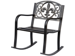 Silla Mecedora De Jardín Outsunny De Metal Bronce Antiguo