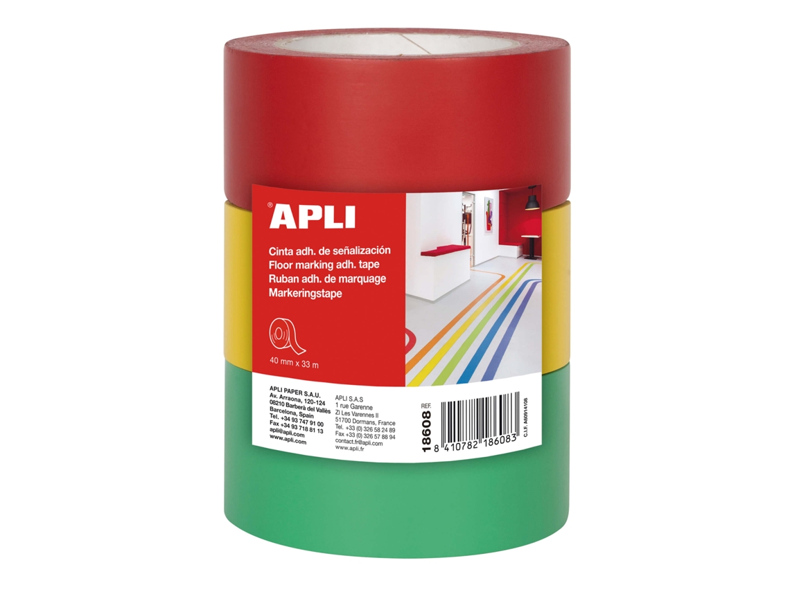 Cinta de Señalizacion Adhesiva Pvc 40X33Mm 160?M Apli