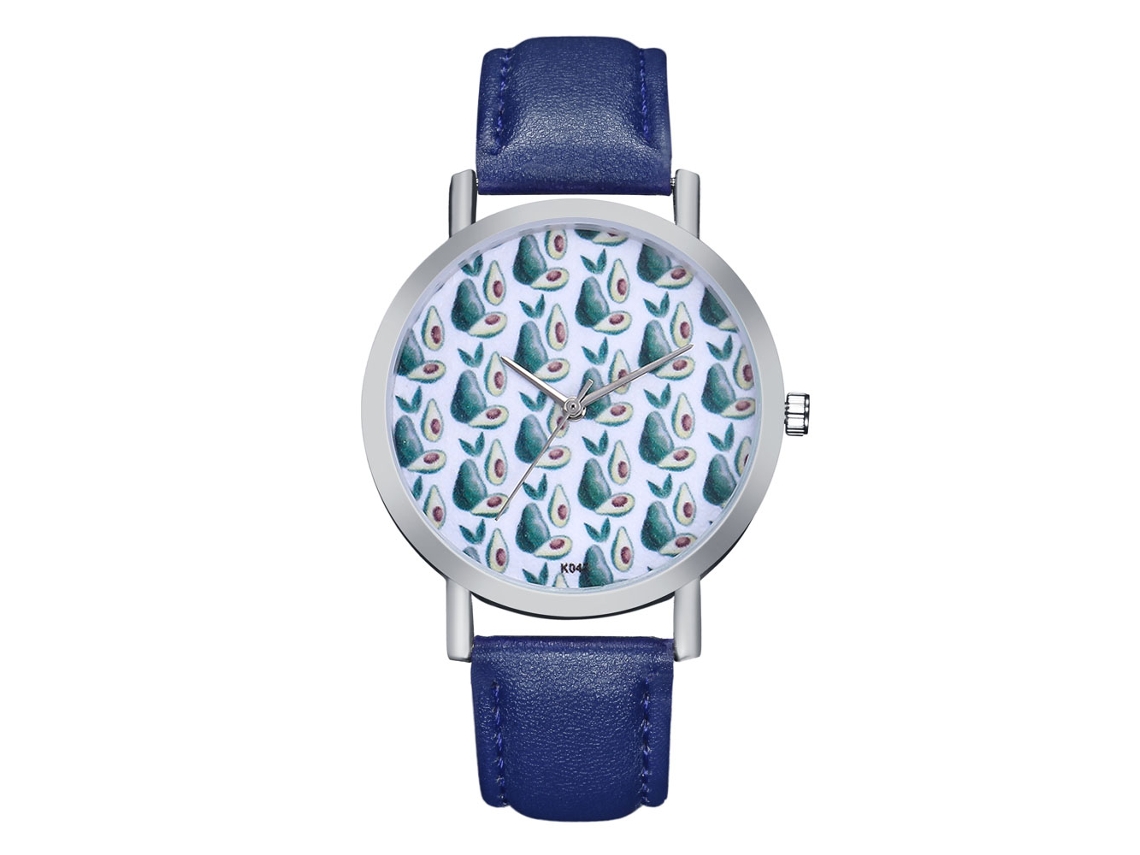 Reloj De Pulsera De Cuarzo Con Correa De Cuero, Diseño Moderno, Regalo Único, Azul Marino.