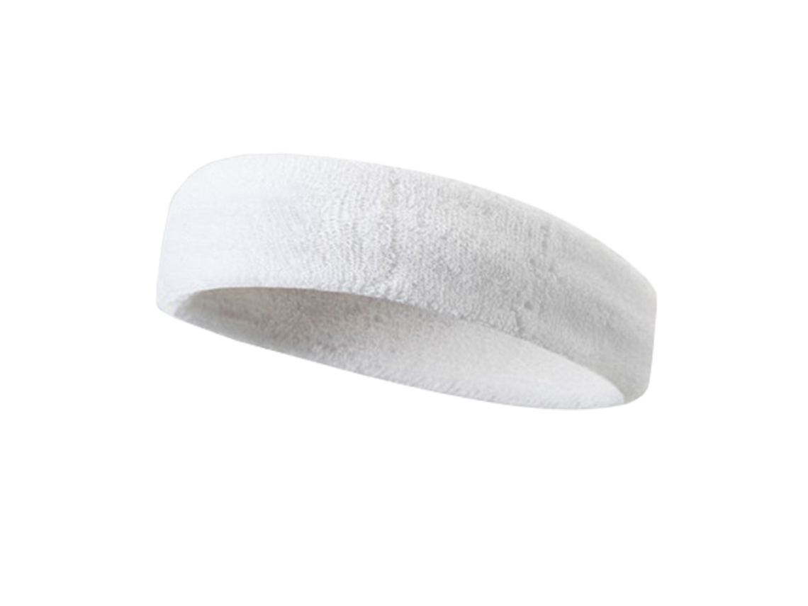 Diadema deportiva de algodón, protege la cabeza del sudor, ideal para practicar deportes. Mdug (blanco)