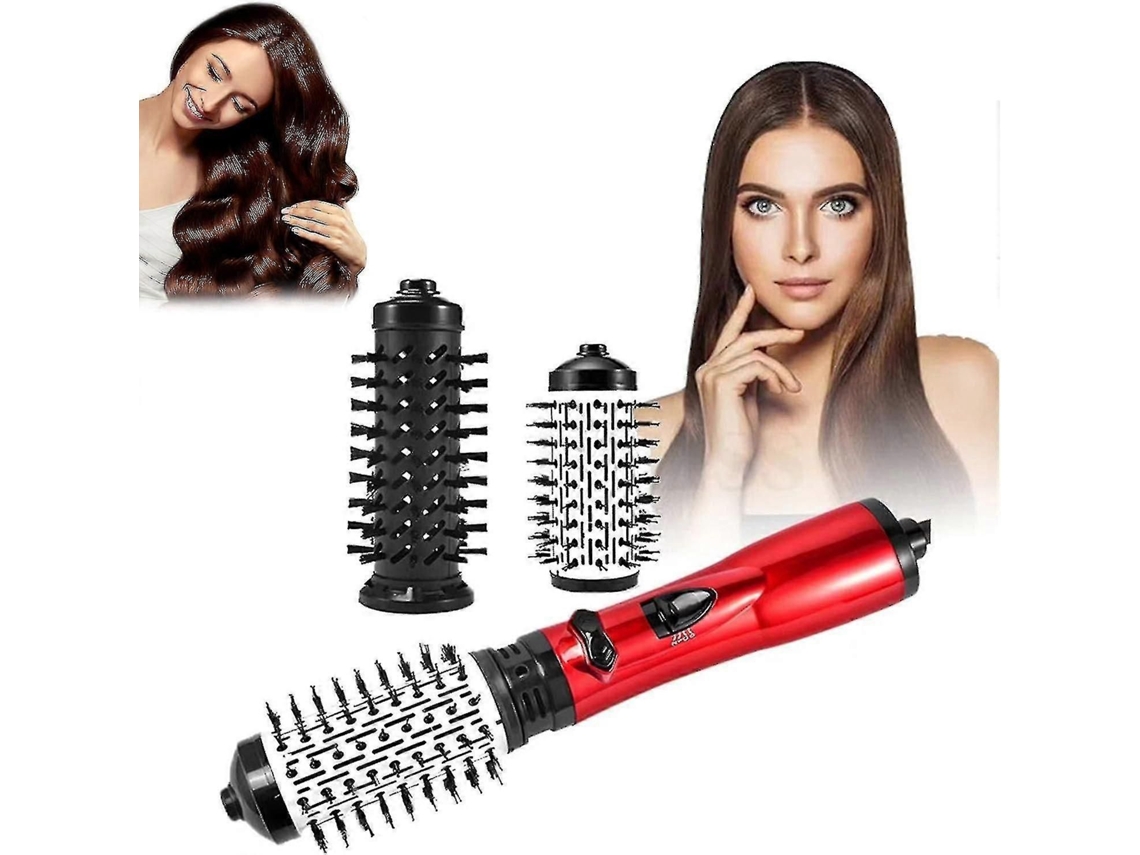 Secador de pelo giratorio y moldeador de aire caliente 3 en 1, para secar, rizar y alisar el cabello, ideal para uso doméstico y profesional.