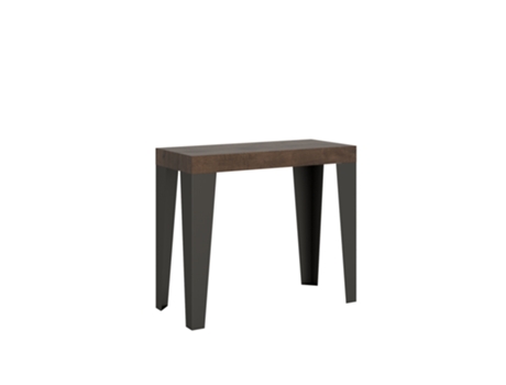 Consolas Flame Premium Extensible hasta 196 cm ITAMOBY (90 x 40 x 77 cm - Paneles de Melamina - Nogal)