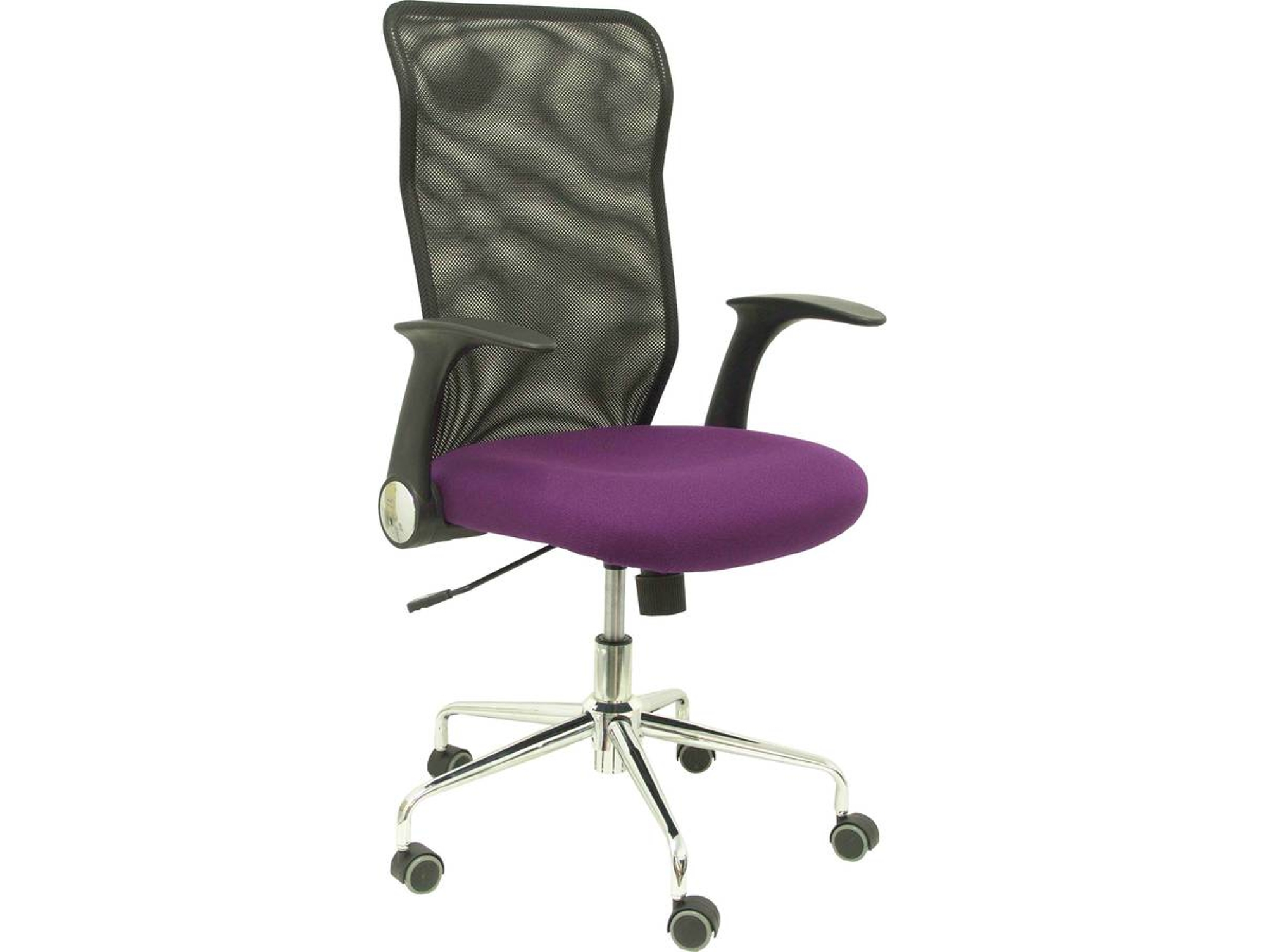 Silla de Escritorio Operativa PIQUERAS Y CRESPO Minaya Morado y Negro (Malla y Tejido)