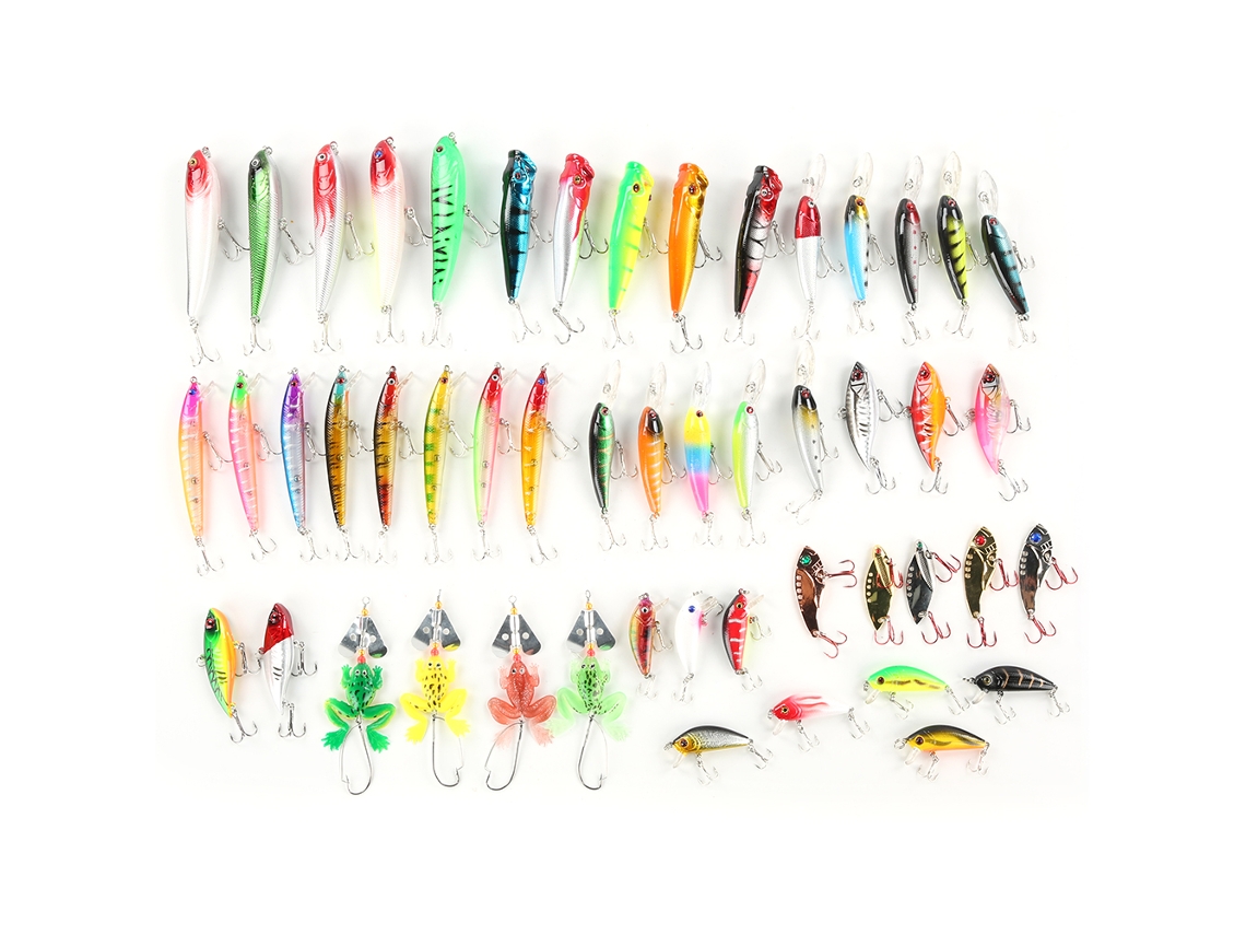 Conjunto De Iscas, Combinação Livre Para Todos Os Tamanhos De Culter, 50 Peças Minnow Mistas Dwst053