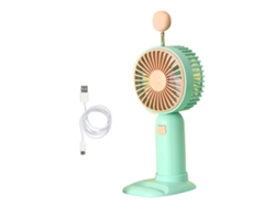 Mini Ventilador Portátil De Mano Recargable Por Usb Con Base Extraíble Para El Hogar, La Oficina Y Los Viajes - Verde