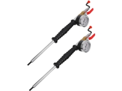 Inflador De Neumáticos De 2 Piezas Con Manómetro Para Coches Y Camiones, Boquilla De Inflado Rápido.