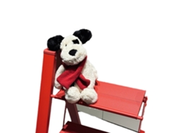 Muñeco tranquilizador de perro pirata de 31 cm