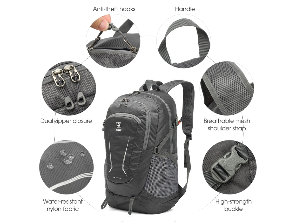 Mochila De Trekking Plegable Y Ligera De 45 Litros Para Hombres Y Mujeres, Ideal Para Ciclismo, Camping, Viajes Y Actividades Al Aire Libre.