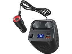 Cargador De Coche Andplay De 60 W Con Cable | Protección De Batería De 2 Puertos