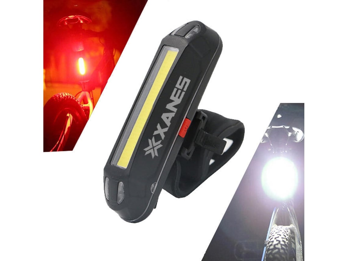 Conjunto De Farol Dianteiro E Lanterna Traseira De Led Recarregável Via Usb Xanes 600lm Para Bicicleta (padrão Alemão) E 500lm