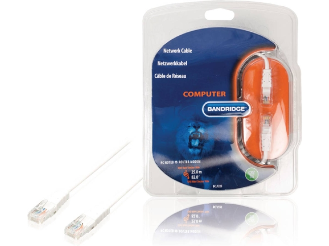 Cable de Red BANDRIDGE (RJ45 - Blanco)