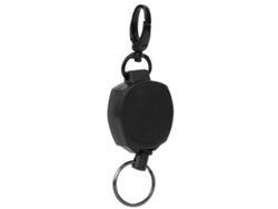 Llavero Antirrobo Elástico Con Sistema De Rebote, Portátil, Cuadrado Negro.