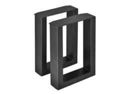 Juego de 2 Patas para Banco [EN.CASA] Makers (Acero - 30 x 43 cm - Negro)