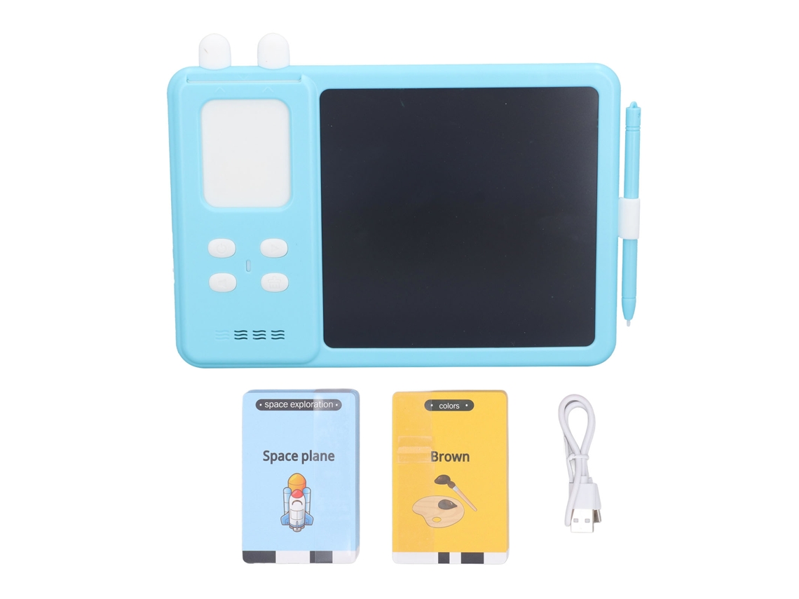 -tarjeta Flash Parlante Tableta De Escritura Pizarra Lcd Dibujo Juguete Educativo Temprano Para Niños Azul