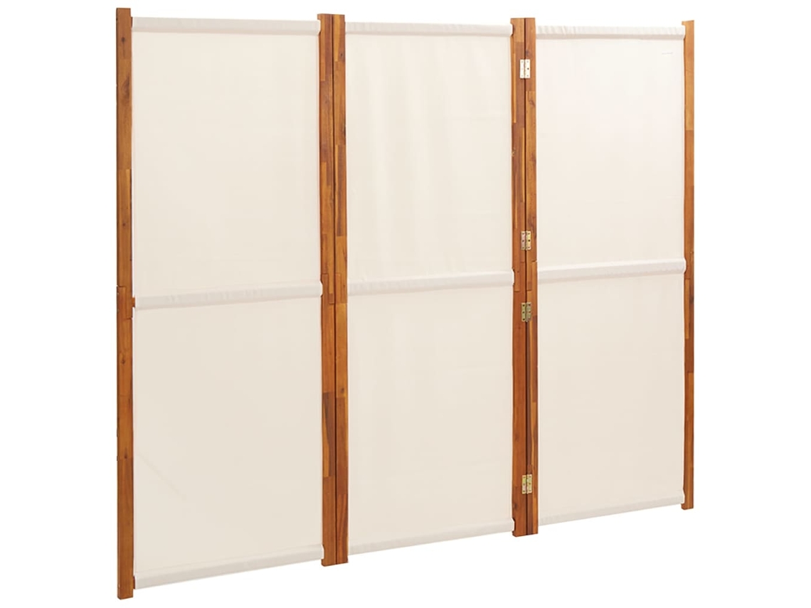 Maison Exclusive - Biombo Divisor De 3 Paneles Blanco Crema 210x180 Cm