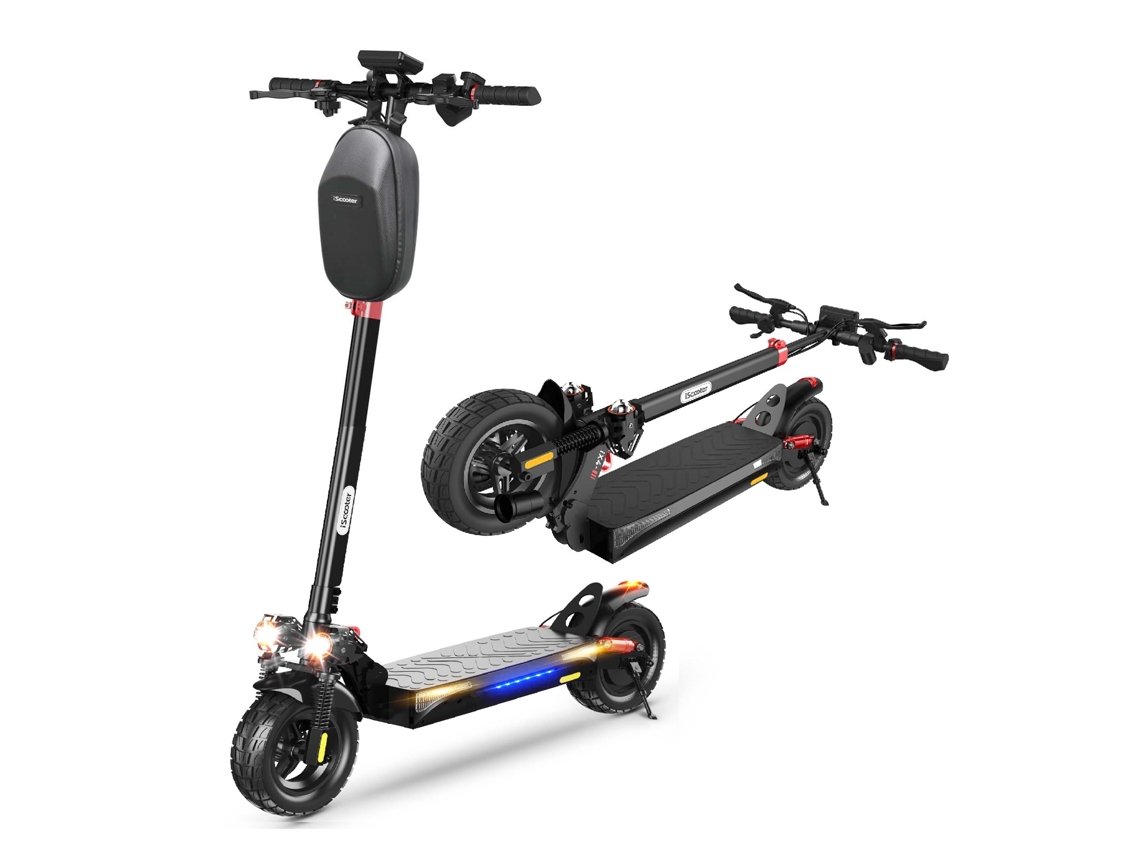 Patinete eléctrico plegable iScooter iX4, motor de 800 W, batería de 48 V y 15 Ah, neumáticos todoterreno de 10 pulgadas para adultos.