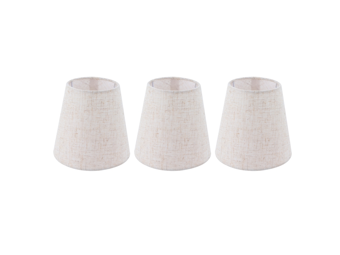 Rebe-3pcs Toldo De Lino E14 Toldo De Lámpara Para Candelabro Hotel Ktv Decoración Accesorio De Lámpara