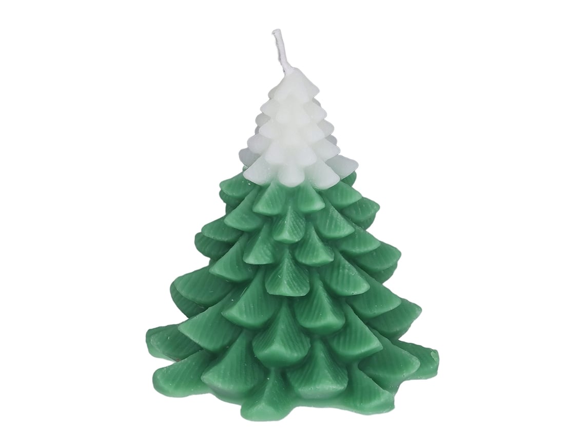 Velas Aromáticas Em Forma De Árvore De Natal Decoração De Mesa Branco Verde