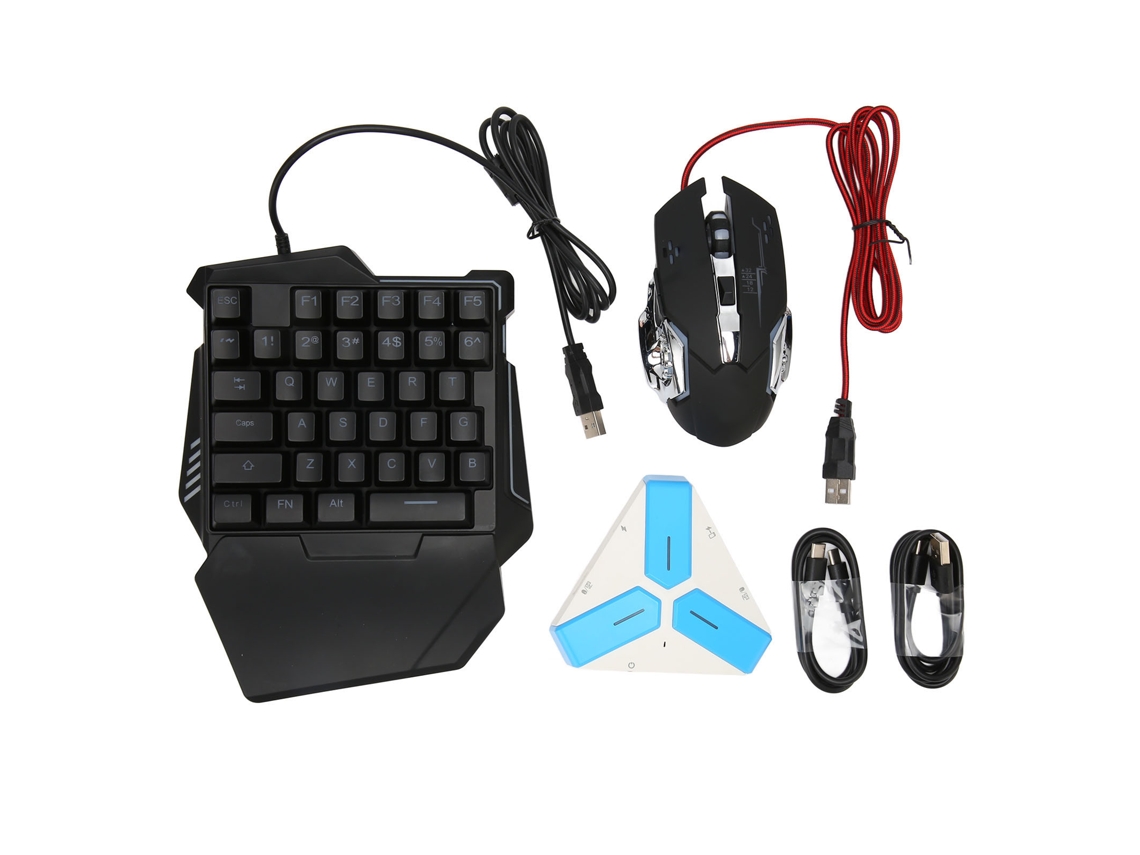 Conjunto De Convertidor Adaptación De Teclado Y Ratón Para Juegos Móviles Plug And Play