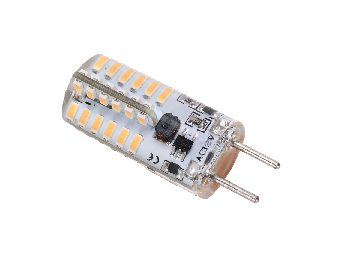 Bj-Lâmpada Silicone 48led 3w 300lm Gy6.35 Bipin 12v Para Lampada De Teto, Pendente (Branco Quente 2700k-3100k)