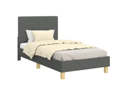 Maison Exclusive - Cama Para Niños Con Cabecero Gris Oscuro 80 X 160 Cm Tela