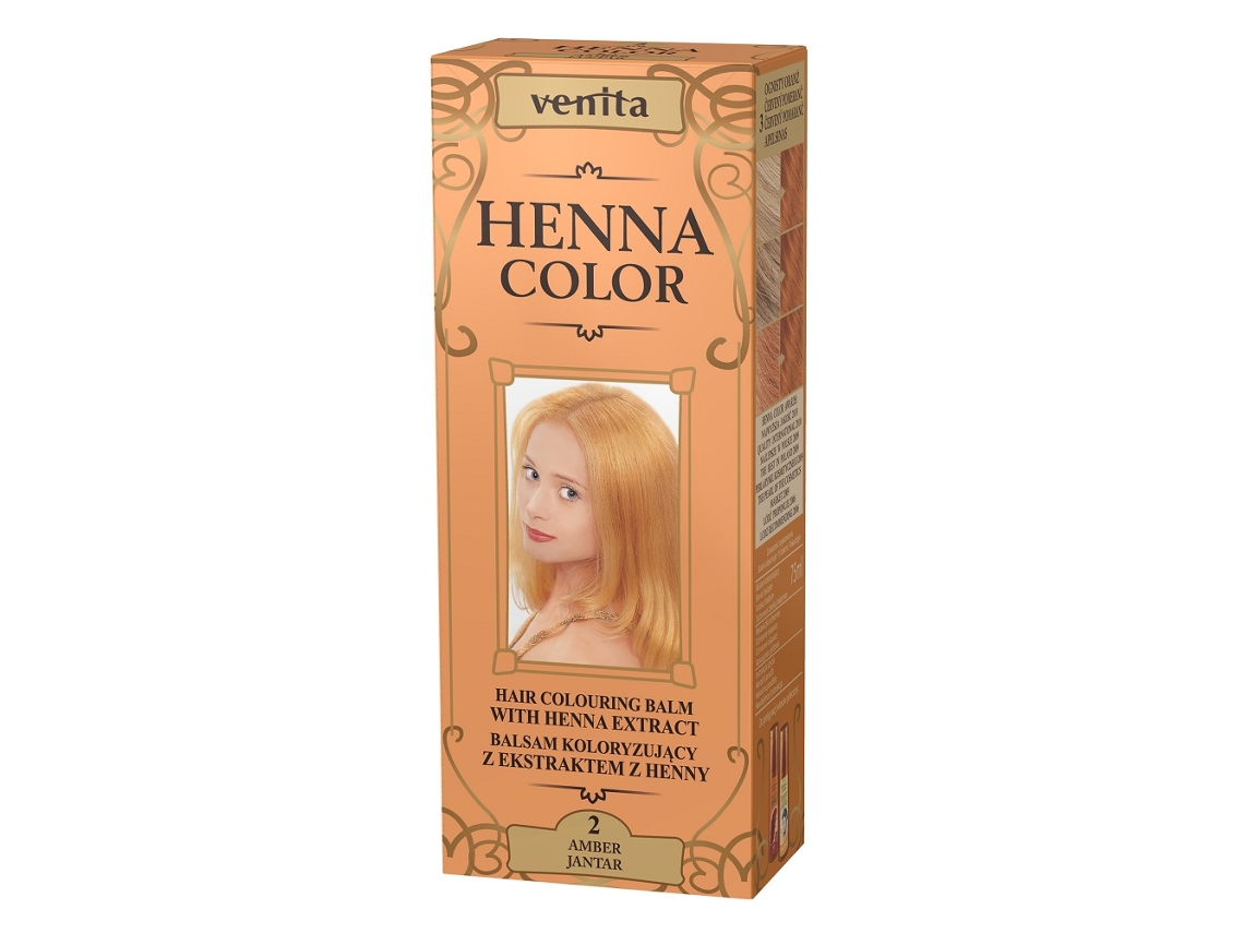 Bálsamo colorante para cabello Venita Henna Base Ámbar 2, 75 ml
