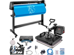 Máquina de transferencia térmica 5 en 1 de 38 x 30 cm con plotter de vinilo de 1350 mm Tekmaquinas